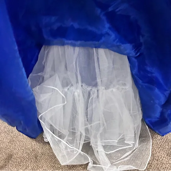 Royal blue strapless gown prom dress NWT size 2 - Picture 10 of 14